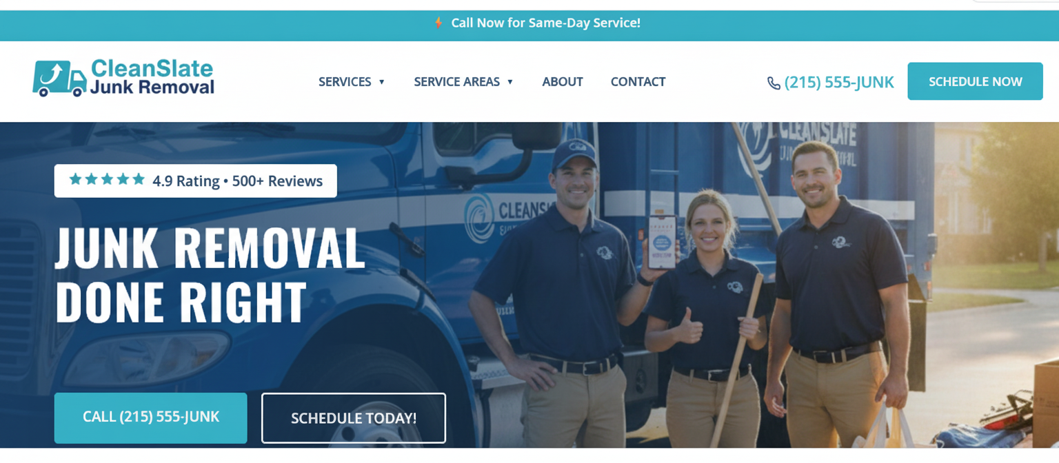 Junk Removal — Same-Day Scheduling